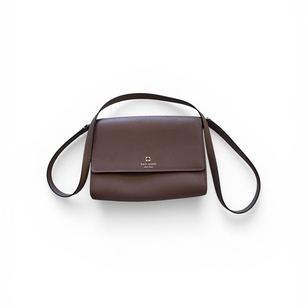 kate spade Cove Street Dody Chocolate Brown Leather Flap Crossbody Bag